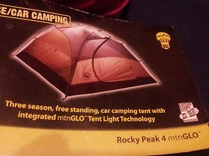 NEW Big Agnes Rocky Peak mtnGLO 4 Person Tent NEW