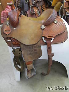 Jeff Smith Cowboy Collection Roping Saddle 15" Lightly Used SOLID