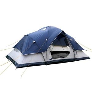 6 Person Family Dome Camping Tent in Navy Grey