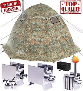 Winter Tent with Stove. 4 Season Outfitter Hunting Expedition Arctic Tent.