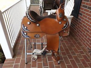 Handmade 16" Show Reiner Western Saddle