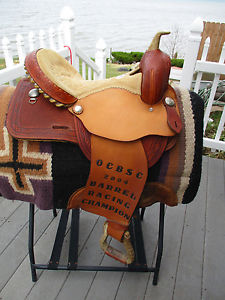 15'' alamo Western trophy barrel saddle, # 1295, FQHB MADE IN TEXAS