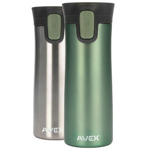 2x Contigo Avex Travel Mug Combo Thermos AutoSEAL Insulated Thermal  Green NEW