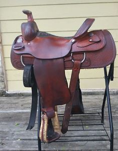 15" Used Billy Cook Roping Saddle
