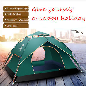 3-4 people double-deck Outdoor supplies spring automatic tents double-deck campi