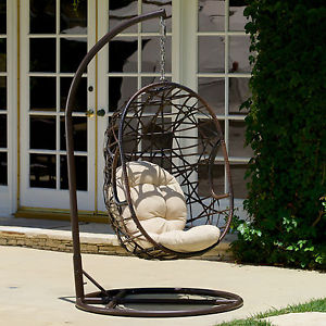 Duncombe Egg-Shaped Swing Chair with Stand - FREE SHIPPING