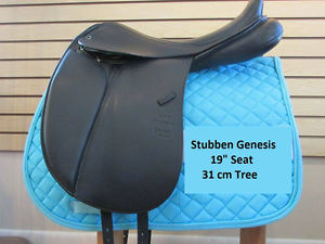 New Stubben Genesis Dressage Saddle black 19 inch seat 31 cm tree