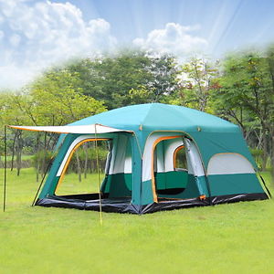 Large Camping Tent 8-10 Person Family Outdoor Cabin Dome Canopy Waterproof Tents