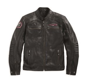 Orig. Harley-Davidson moto-giacca in pelle, Marcati CE, 97183-17EM/022L Tgl 2XL