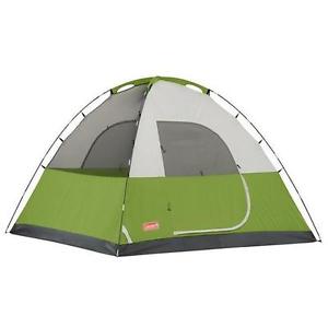Coleman Sundome 4 Sleeping Tent - Rainfly Setup Covers The Doors & Windows