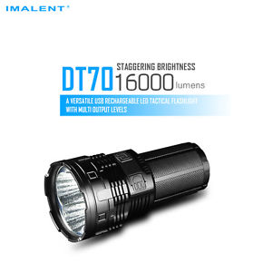 Imalent DT70  16000lm CREE XHP70 LED Tactical Flashlight with OLED Display