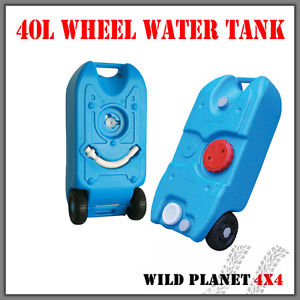 40L Portable Wheel Water Tank Camping Caravan Storage Motorhome Waste Transport