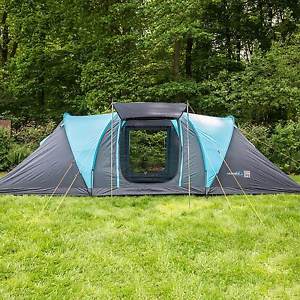skandika Hammerfest 6 Person/Man Family Tent Sewn-In Floor Blue Canopy New