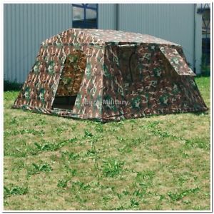 Military Army Outdoor Large BaseCamp Tent Shelter 6 Person Woodland - Brand New