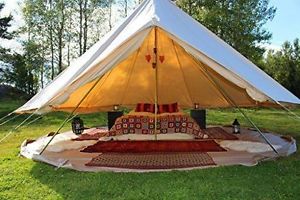 6M Outdoor Luxury Canvas Camping Bell Tent Survival Hunting Glamping Sale!!