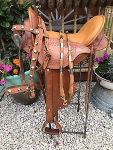 15" Paso Fino Saddle With Matching Bridle and Reins- Nice