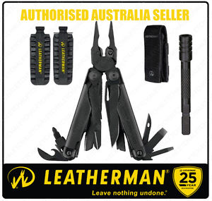 Leatherman Black SURGE Multi-Tool + Sheath + 42 Bit Kit + Bit Extender *AUTH AUS