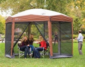 12 X 10 Screened Canopy Instant Set Up Coleman Camping Insects Sun Shelter