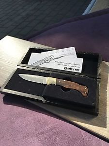 Böker Taschenmesser Outdoor Klappmesser Mokume Imbuia Damast Nr. 99