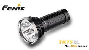 New Fenix TK75 2015 4x Cree XM-L2 U2 4000 Lumens LED Flashlight (18650, CR123A)