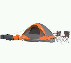 22-Piece Camping Combo Tent 4 Person Outdoor Hiking Gear Set Dome Equipment NEW
