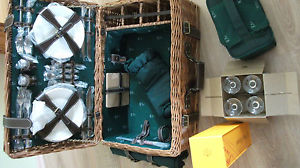 Luxus Picknickkorb Picknick Koffer „Champs-Elysées“ für 4 Pers. Champagne Brut