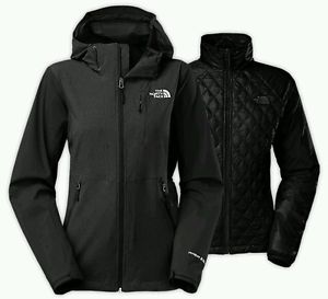 (Neuwertig!) The North Face Thermoball Triclimate S Jacke Damen schwarz/grau