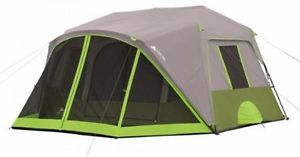 Ozark Trail 9 Person 2 Room Instant Cabin Tent With Screen Room, Outdoor Camping