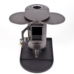 ANEVAY Traveller Stove in Anthracite. A portable multi-fuel stove.