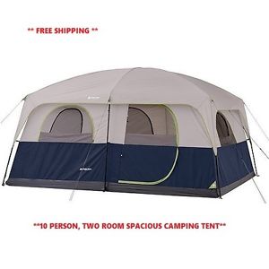 New Ozark 10-Person 2 Room CabinTent Waterproof Rainfly Camping Hiking Outdoor.