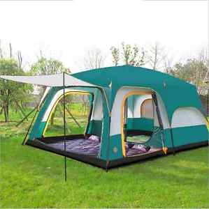 8-12 Person Outdoor Large Camping Tent Ershiyiting  Large Family Cabin Tent
