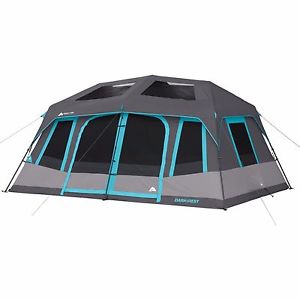 Ozark Trail 10 Person 2 Room Dark Rest Instant Cabin Tent Large Camping Outdoor