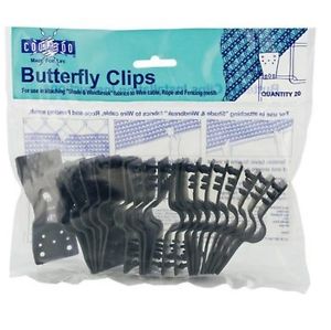 Coolaroo Shade Fabric Butterfly Clips Set of 10 Fast Easy Secure Attach Grip New