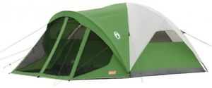 Coleman Evanston Eight-person Screened Green/White Tent (12' X 15')