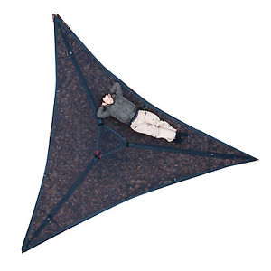 Tentsile Trillium 3 Person Camping Green Nylon Black Mesh Hammock