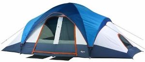 Family Camping Tent 2 Room 10 Person Dome Lightweight Nylon Rain Fly Mud Mats