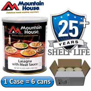 6 #10 Cans Case - Mountain House Lasagna & Meat Sauce Case - Freeze Dried Food