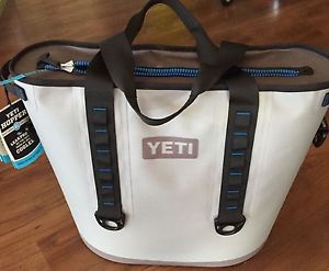Yeti Hopper 40 Bag Cooler Fog Grey/Tahoe Blue New In Box Free Shipping!!