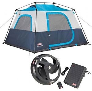 6 Person Double Cabin Tent With Tent Light Power System With Fan Value Bundle