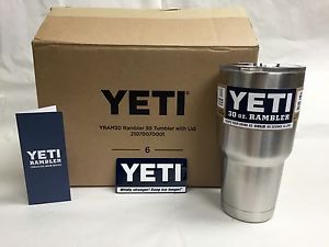 Yeti 30oz Rambler Stainless Steel Tumbler 6 Pack