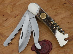 Diefenthal Weidmannsheil Sonderedition Jagdmesser 4tlg. mit Ledergürteltasche !