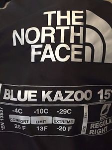 The North Face Blue Kazoo 15° Sleeping Bag (Regular/Right)