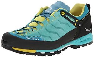 Salewa Women's WS MTN Trainer Hiking Shoe, Bright Acqua/Mimosa, 10 M US