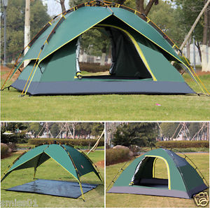 Family Camping Automatic Outdoor Double Layer Waterproof 3-4 Person Tent #ZP005