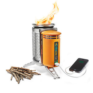 Biolite Camp Stove, wood burning-phone charging-LED lighting cooking camp stove