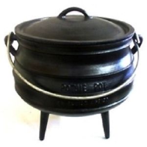 Potjie Pot #20 cast iron Kettle cauldron Potbelly Kettle 14.75 Gal Camping COOK