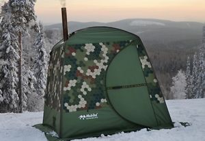 4 people Mobile Outdoor Camping Sauna Tent Shelter with furnace