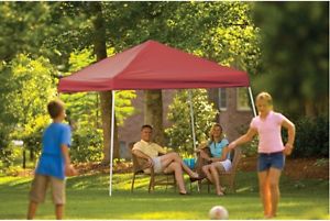 ShelterLogic 10'x10' Sport Pop-Up Canopy Slant Leg with Cover Red Rust Resistant