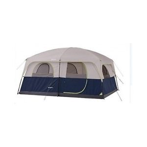 Large Family Tent 10 Person 2 Room Camping Cabin Straight Wall Ozark Shelter New