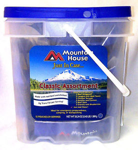 4 - Mountain House Classic Assortment Buckets - 48 Pouches -116 Servings -Fresh